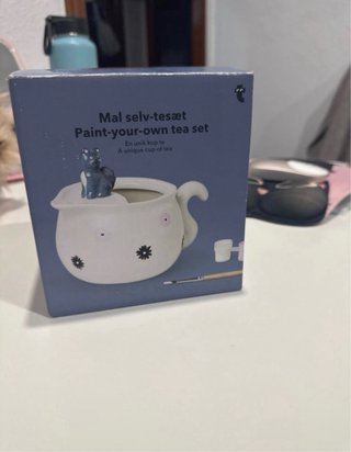 Tetera y taza para pintar