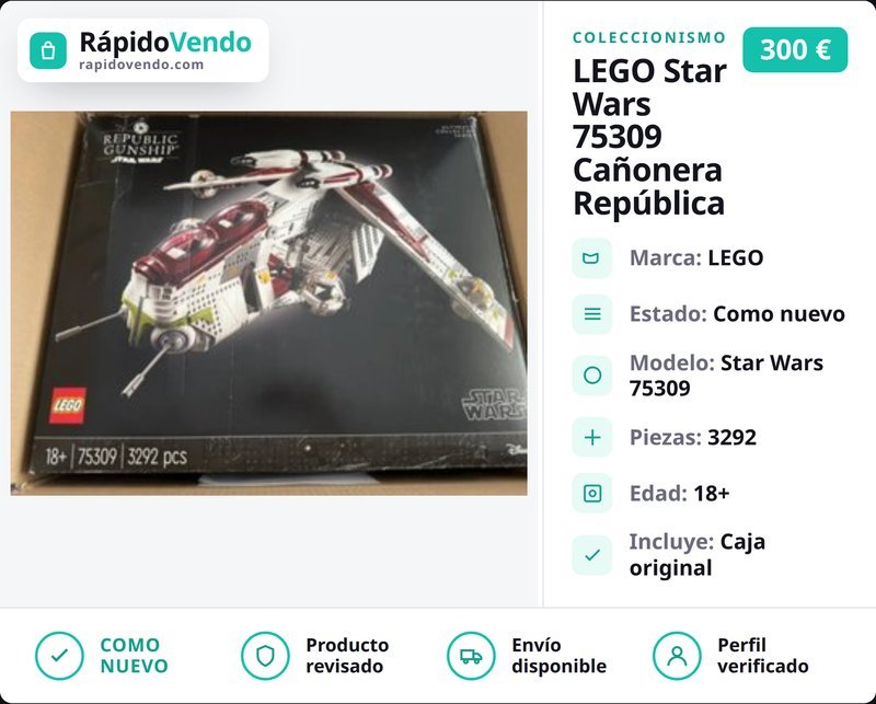 LEGO Star Wars 75309 Cañonera República