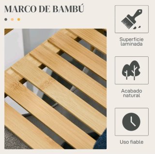 Cesto de bambú para la ropa sucia carga 20kg