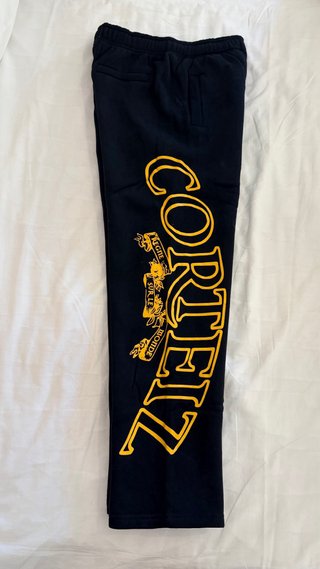 Pantalón chándal Corteiz Negro/Amarillo Talla M