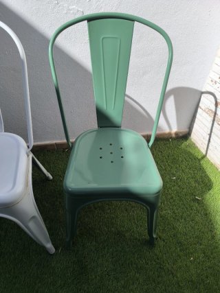 Sillas de exterior Sklum (blanco y negro)