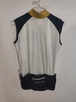 Gilet da ciclismo RUSH bianco e oro
