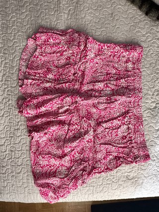 Falda short Zara rosa estampado talla M
