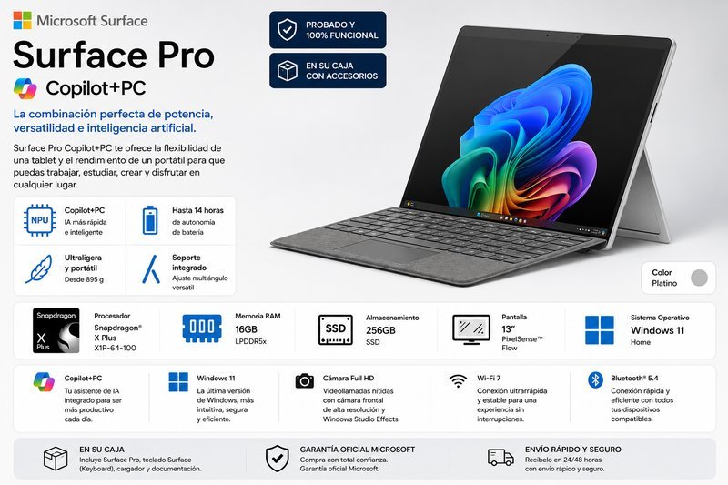 Microsoft Surface Pro Copilot+PC 16GB 256GB SSD