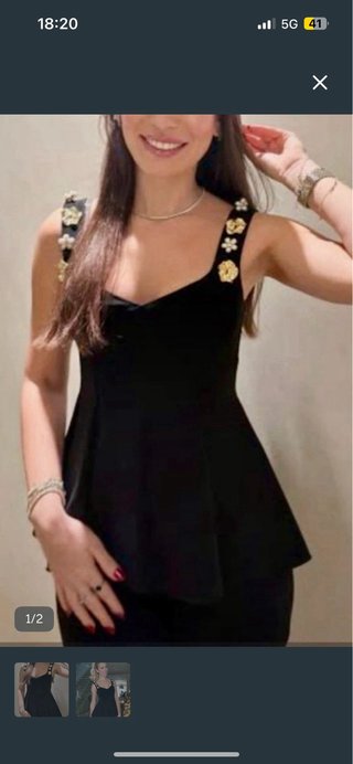 Top Zara con abalorios