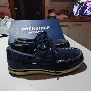 Scarpe Sebago Docksides Blu in pelle