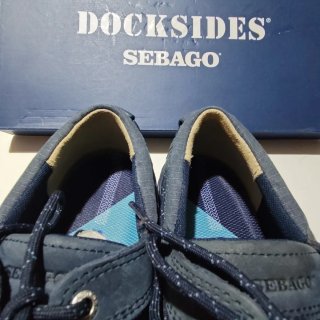 Scarpe Sebago Docksides Blu in pelle