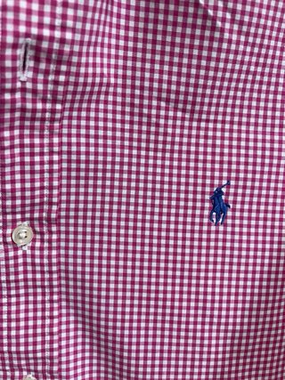 Camisa Ralph Lauren Cuadros Rosa Talla L