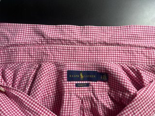 Camisa Ralph Lauren Cuadros Rosa Talla L