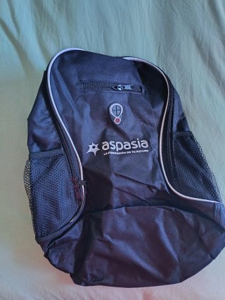 Mochila Aspasia Negra con Logo