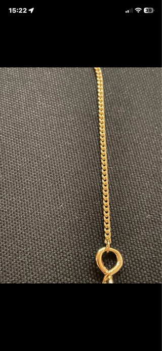 Gargantilla oro laminado 14k mariposa perla
