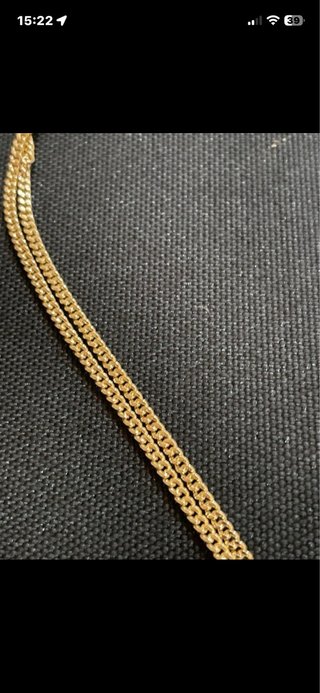 Gargantilla oro laminado 14k mariposa perla