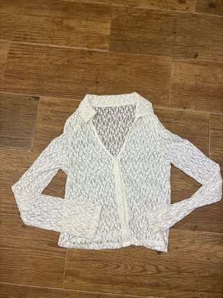 Chaqueta encaje verano blanca