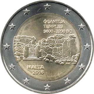 2 € Malta 2016 Templos Ggantija