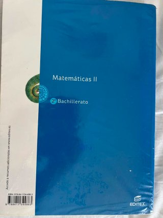 Libro matemáticas segundo de bachillerato