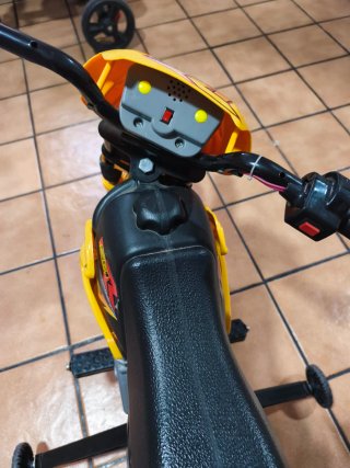 Moto Eléctrica Infantil Motocross Amarilla