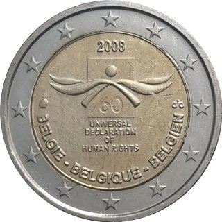 2€ Bélgica 2008 Derechos Humanos