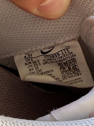 Nike Air Force 1 Talla 36.5 Rosa y Blancas