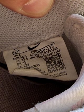 Nike Air Force 1 Talla 36.5 Rosa y Blancas