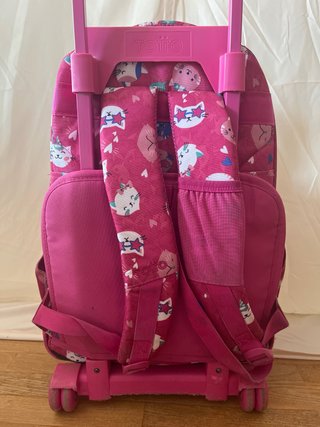 Mochila Totto con ruedas y estampado de gatos
