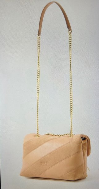 Borsa Pinko Love Puff Beige/Rosa