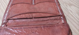 Cartera de piel estilo Hippie