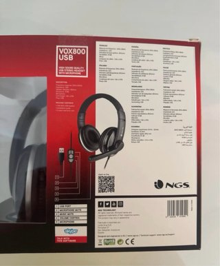 Cascos NGS VOX800 USB con micrófono