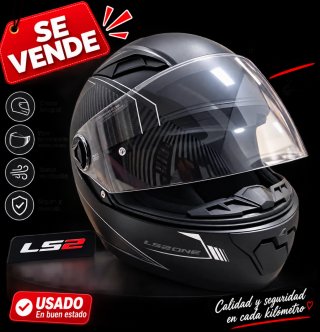 Casco LS2 ONE Negro Usado