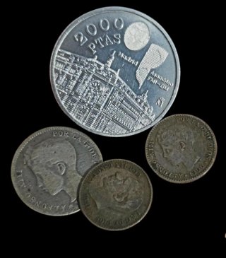 Lote 4 Monedas Plata