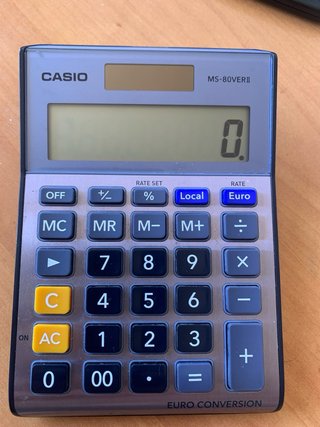 Calculadora Casio MS-80VERII Euro Conversion