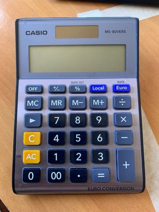 Calculadora Casio MS-80VERII Euro Conversion