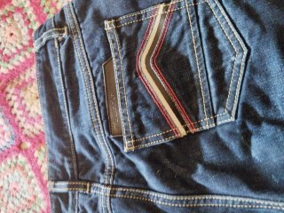 Pantalón vaquero moto mujer