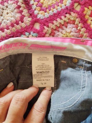 Pantalón vaquero moto mujer