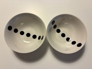 Juego 2 Cuencos Ikea Lunares Negros