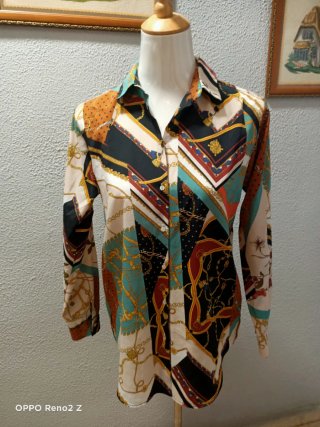 Camisa Zara Estampada Multicolor
