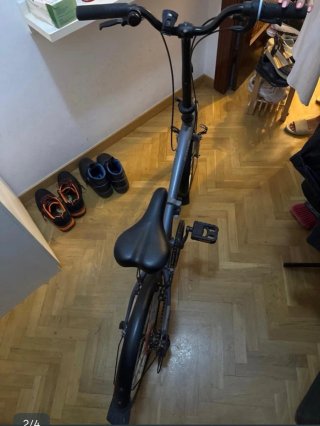 Bicicleta plegable plateada
