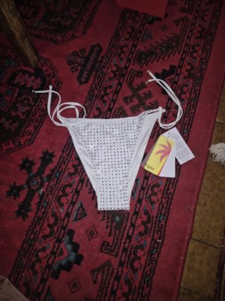 Slip bikini Guess con strass