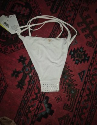 Slip bikini Guess con strass
