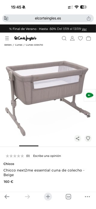 Cuna Chicco Next2Me - Muy buen estado
