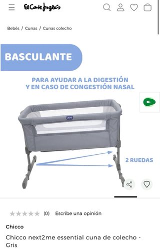 Cuna Chicco Next2Me - Muy buen estado