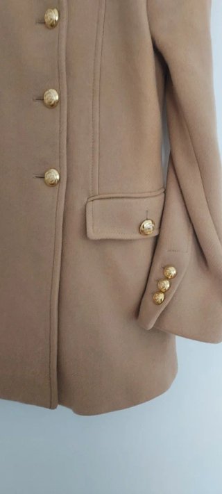 Abrigo Zara Lana Beige T. S-M