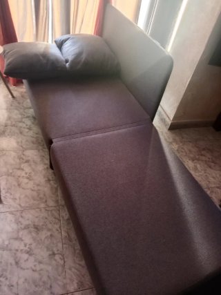 Sofá Cama Gris Tela