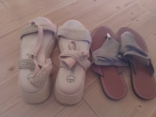 Sandalias de cuña y chanclas