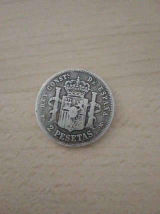 Moneda Plata Alfonso XII 1882