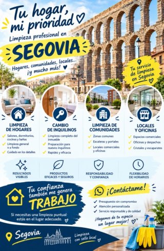 Limpieza profesional en Segovia