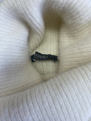 Jersey lana cuello alto trenzado talla M