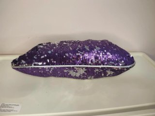 Bolso de fiesta Volum lentejuelas morado sin estre