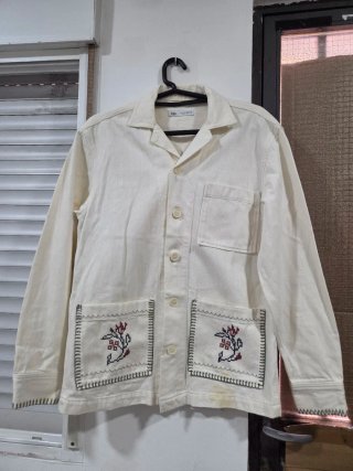 Sobrecamisa Zara Bordada Talla M