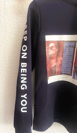 Sudadera con capucha estampada Talla M