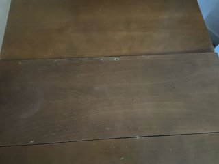 Mesa extensible de madera para restaurar